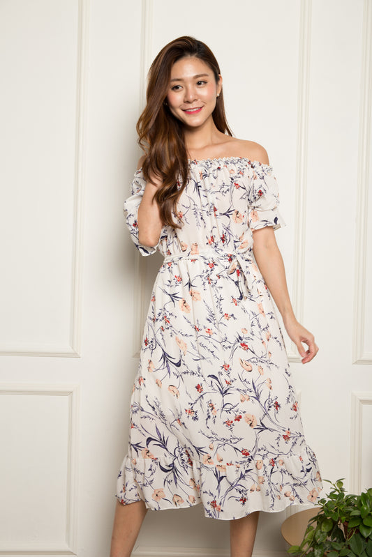 Isla Floral Off Shoulder Dress