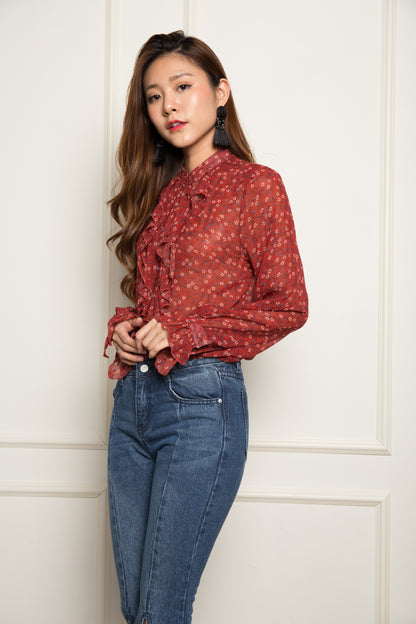 Saralynn Floral Flutter Top