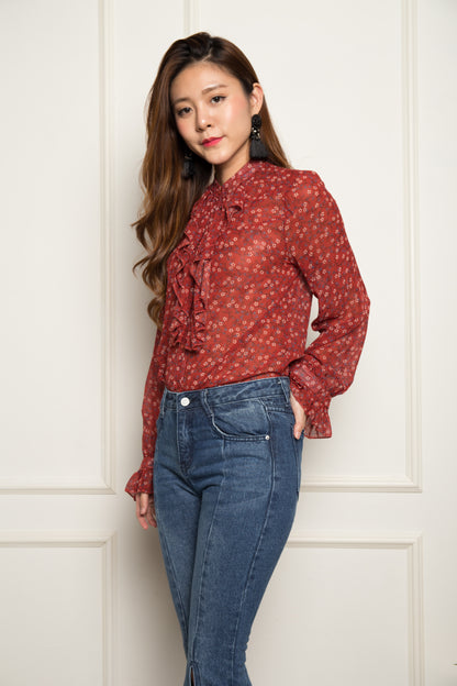 Saralynn Floral Flutter Top