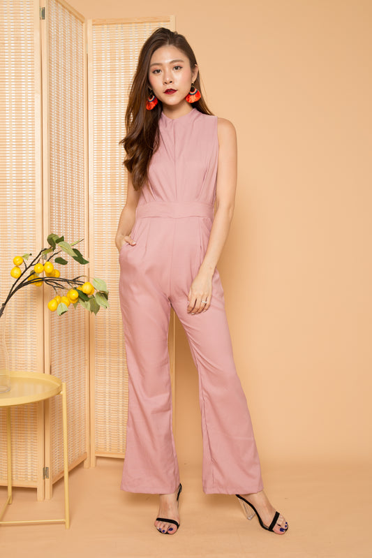 Malia Sleeveless Jumpsuit in Pink