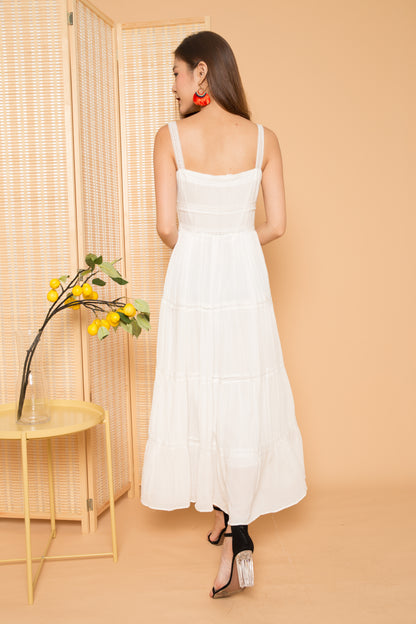 LUXE - Analia Laces Maxi Dress in White