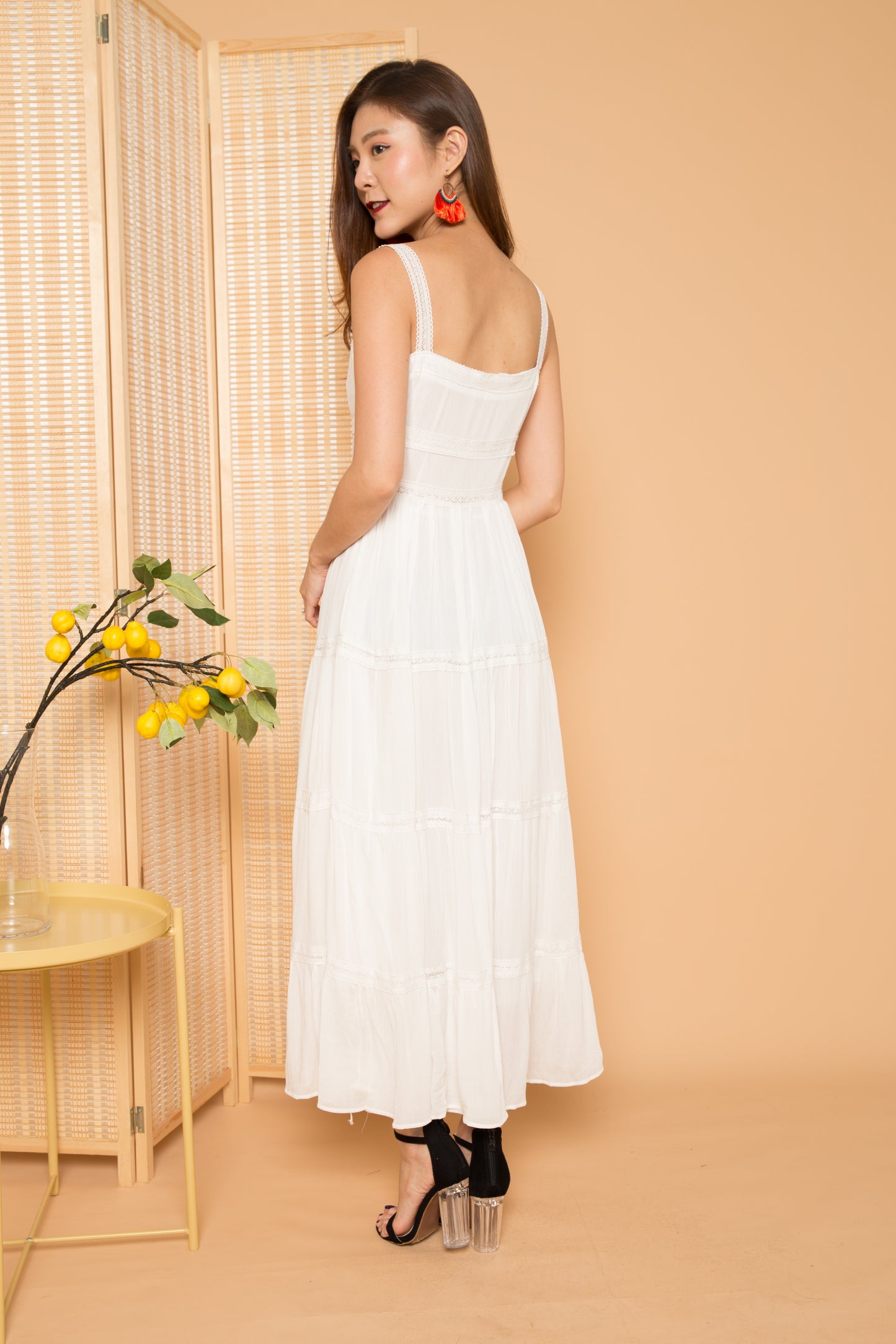 LUXE - Analia Laces Maxi Dress in White